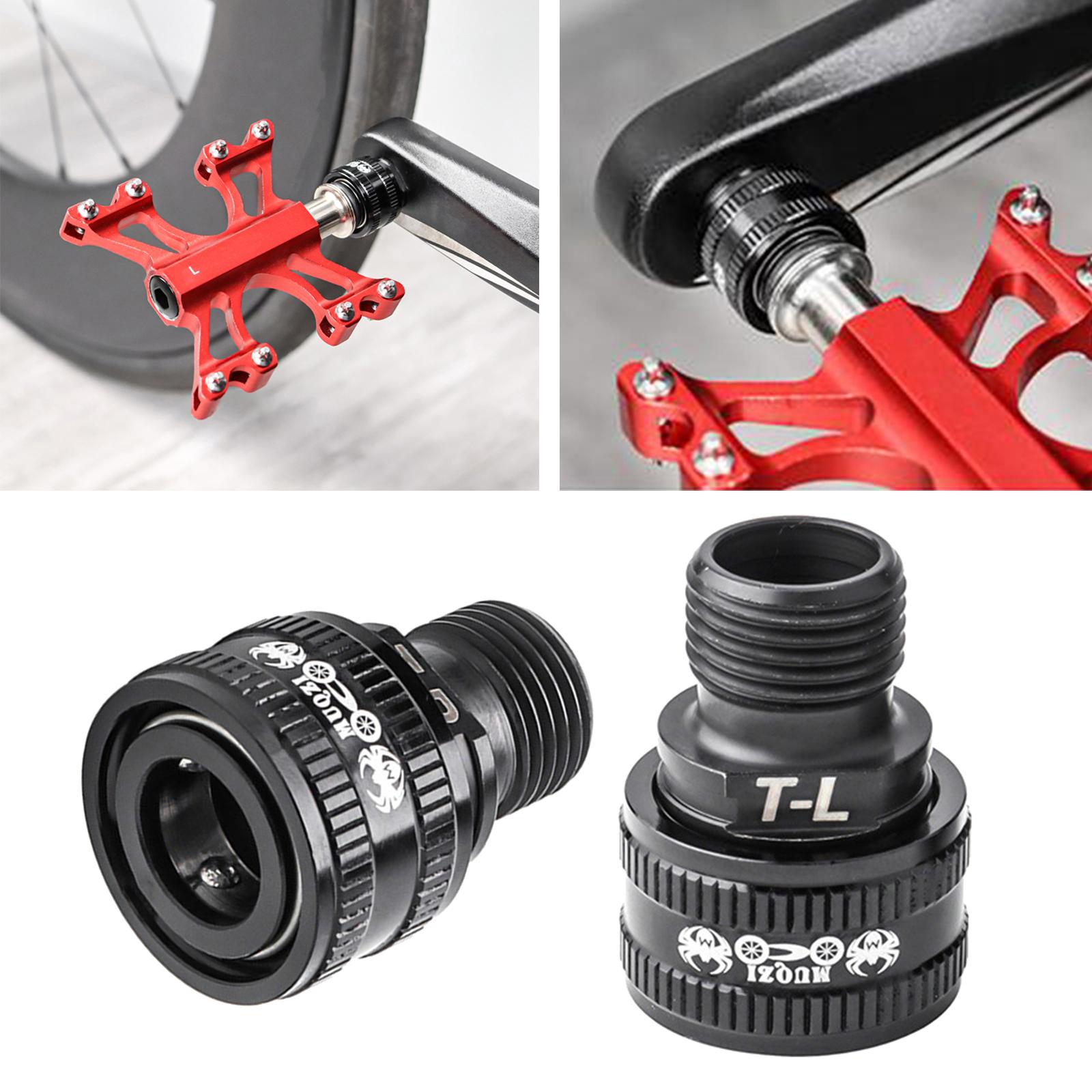 2pcs Bike Pedal Extenders Aluminum MTB Bicycle Pedal Extender Extended Pedal 9/16 in Threaded Pedals Parts