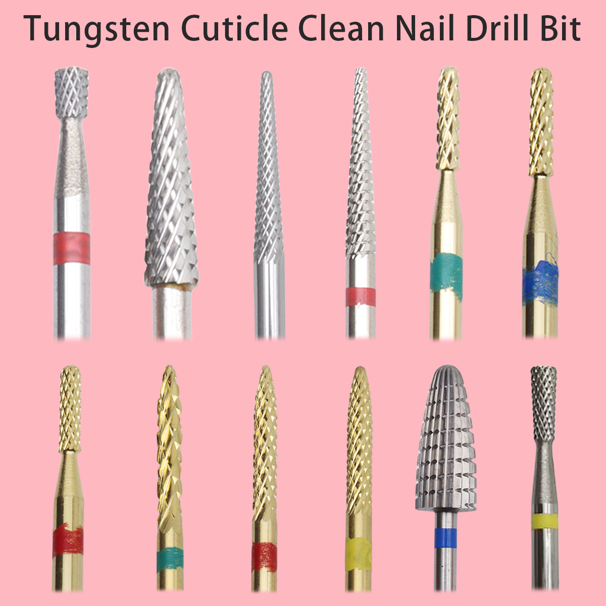 Best of Pro. Silver Gold Tungsten Carbide Bur Nail Drill Bit Cutter Nail Files Cuticle Remover Electric Drill Manicure Machine Accessory Reviews & Tips