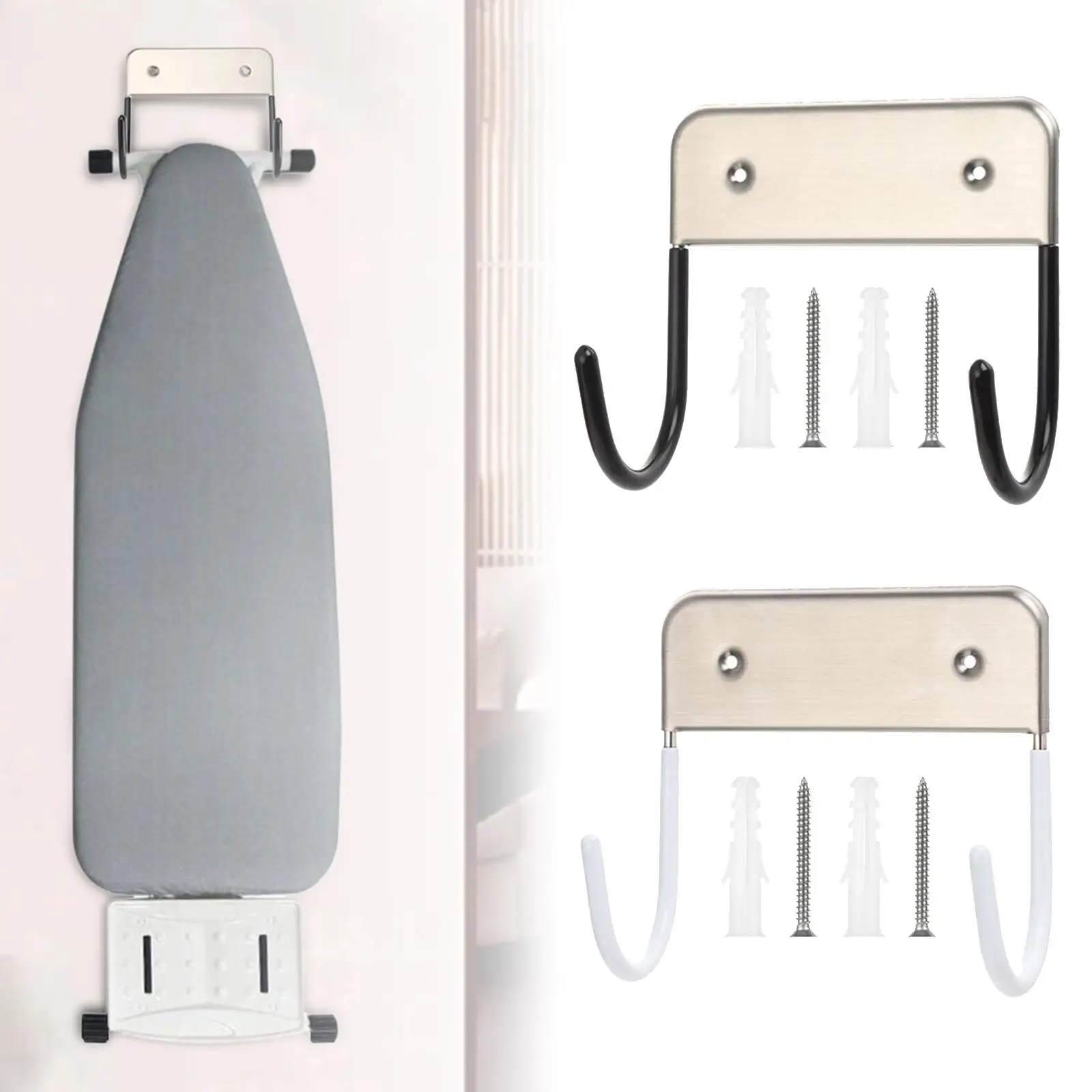 Household Ironing Board Holder Wall Hanging Bracket Stable Removable Hanger Home