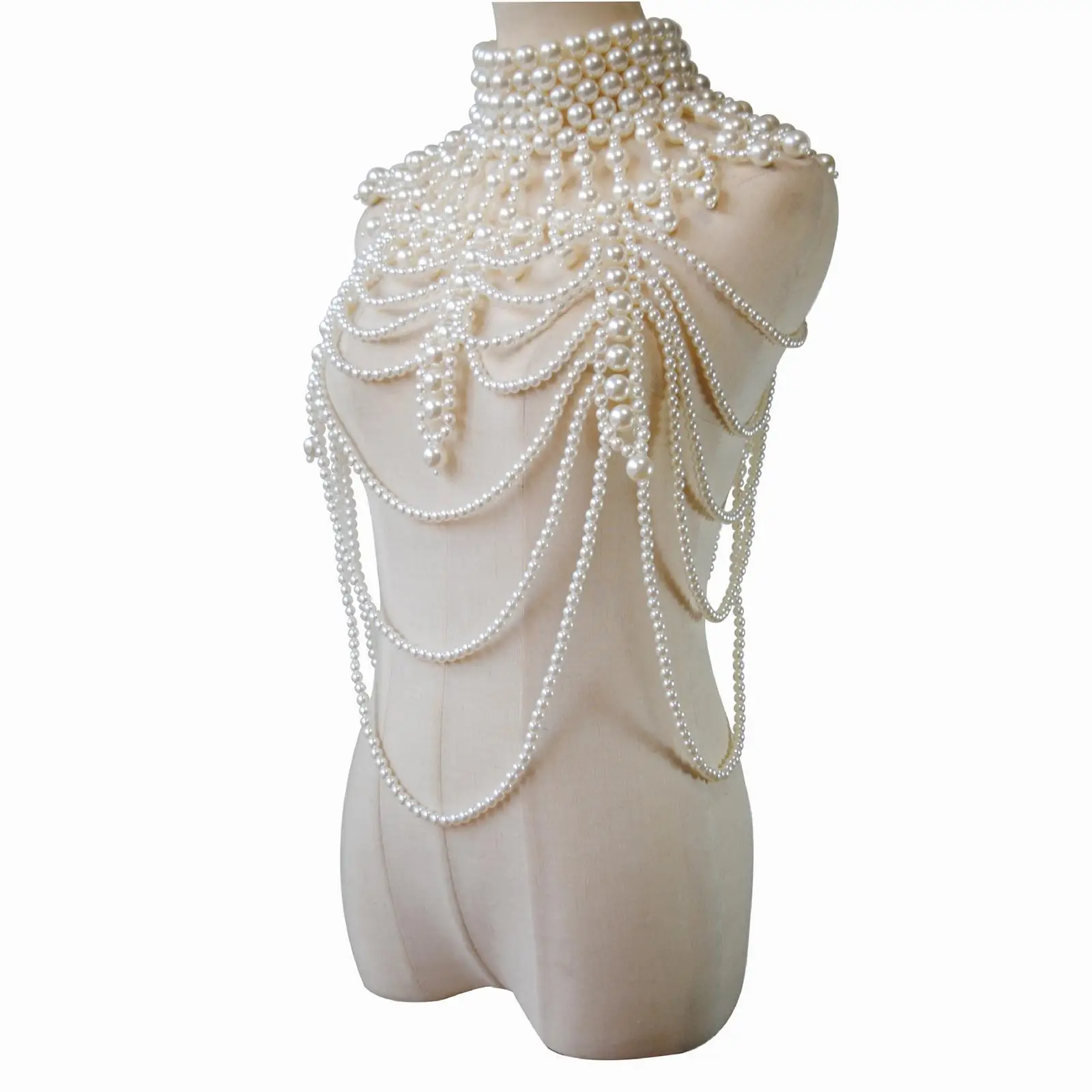 Layered Body Chain Tassels Necklace Delicate Trendy Fashion Multilayer Beautiful Shoulder Chains for girls Costume Party