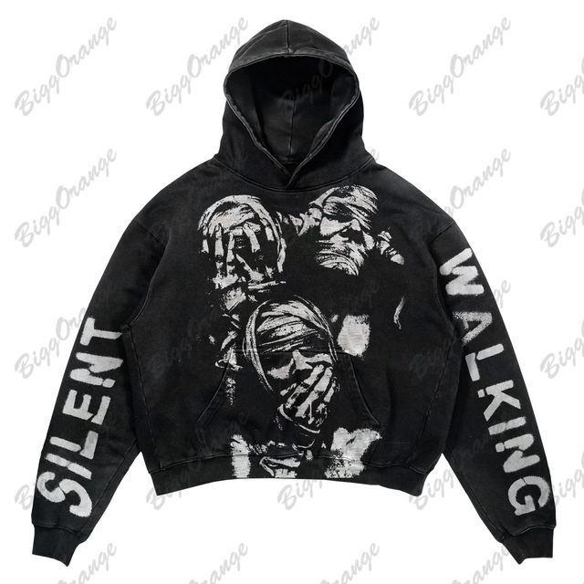 Graphic Cupid Goth store Y2K Hoodie