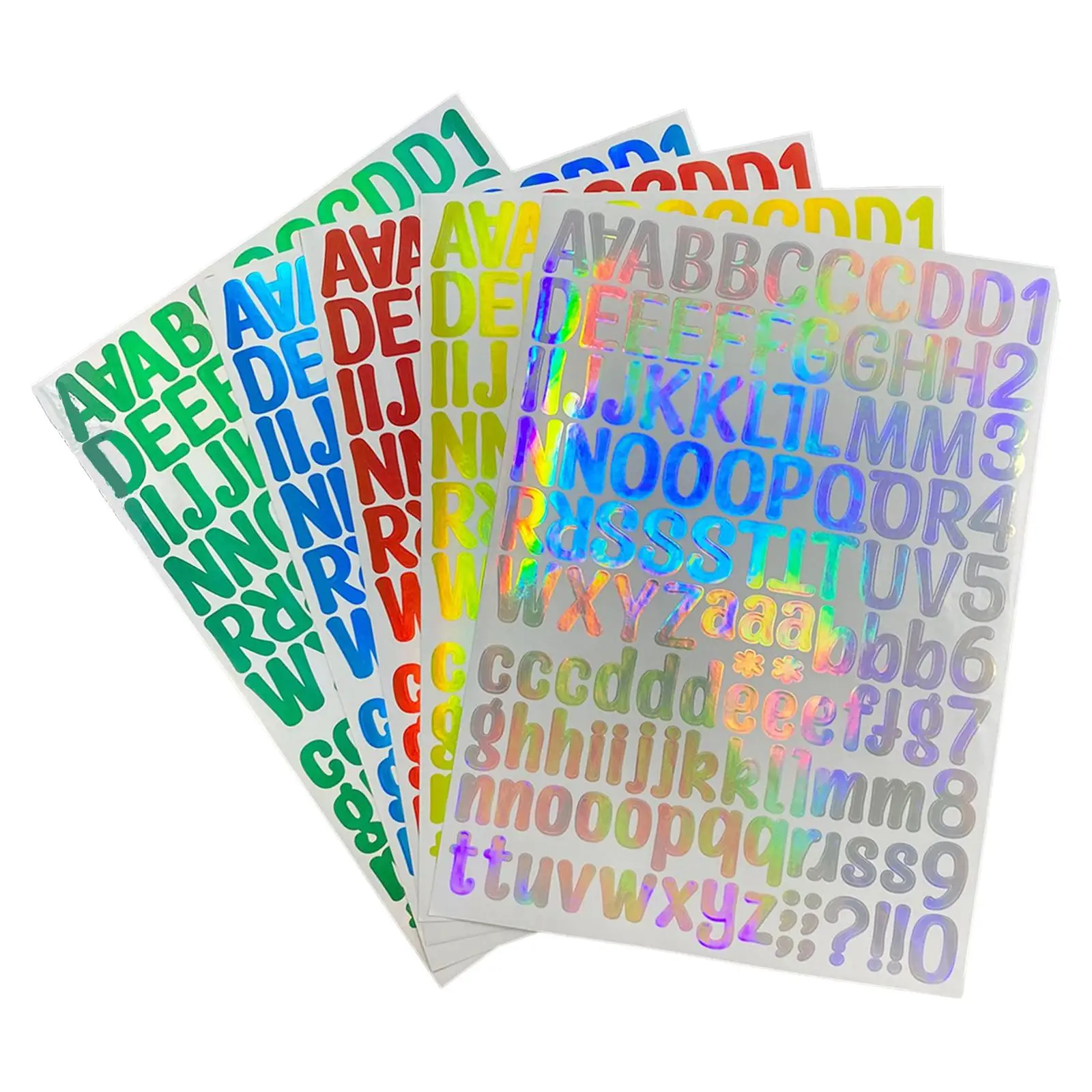 Holographic Alphabet Number Stickers Vinyl Decals Labels for Address Number