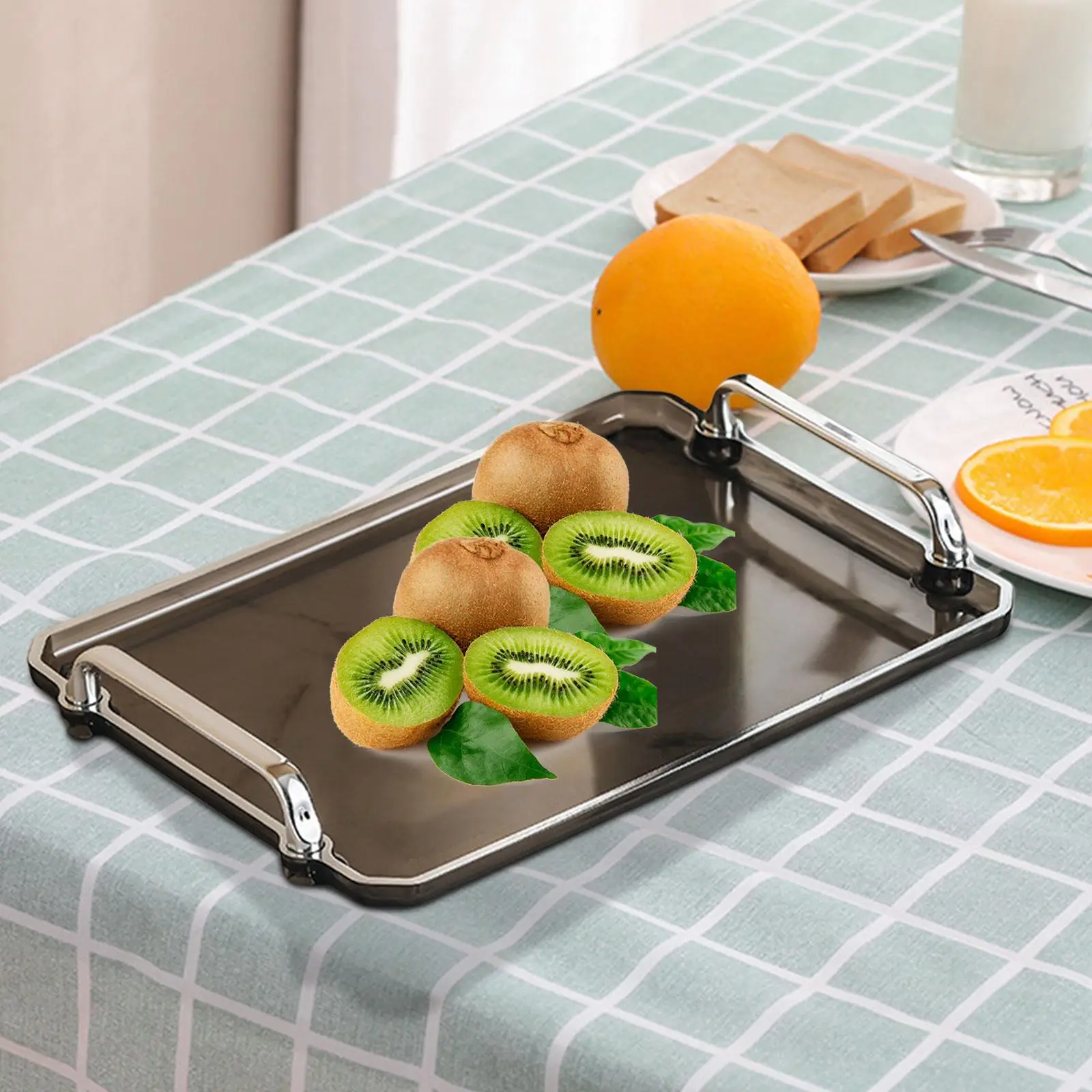 Serving Tray Rectangle Desk Organizer Tray for Restaurant Kitchen Office
