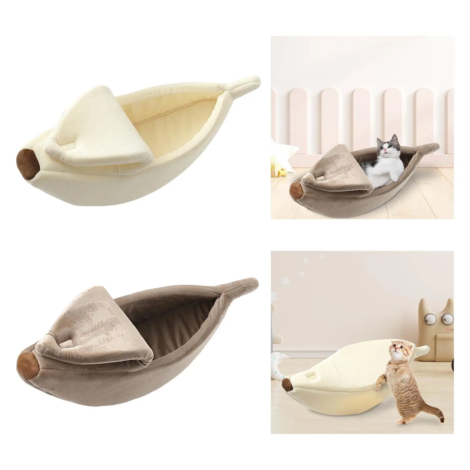 Pet Cat Bed House Cute Banana, Warm Soft Dogs Sofa Sleeping Playing Resting Bed, Lovely Pet Supplies