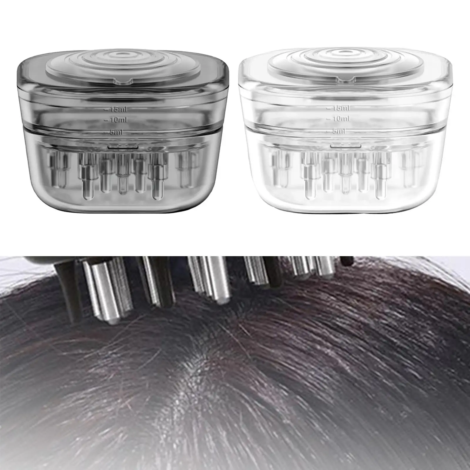 Compact Scalp Applicator Comb Evenly Spread Reusable Rolling Ball PP Hair Brush Hair Applicator for essential Oil