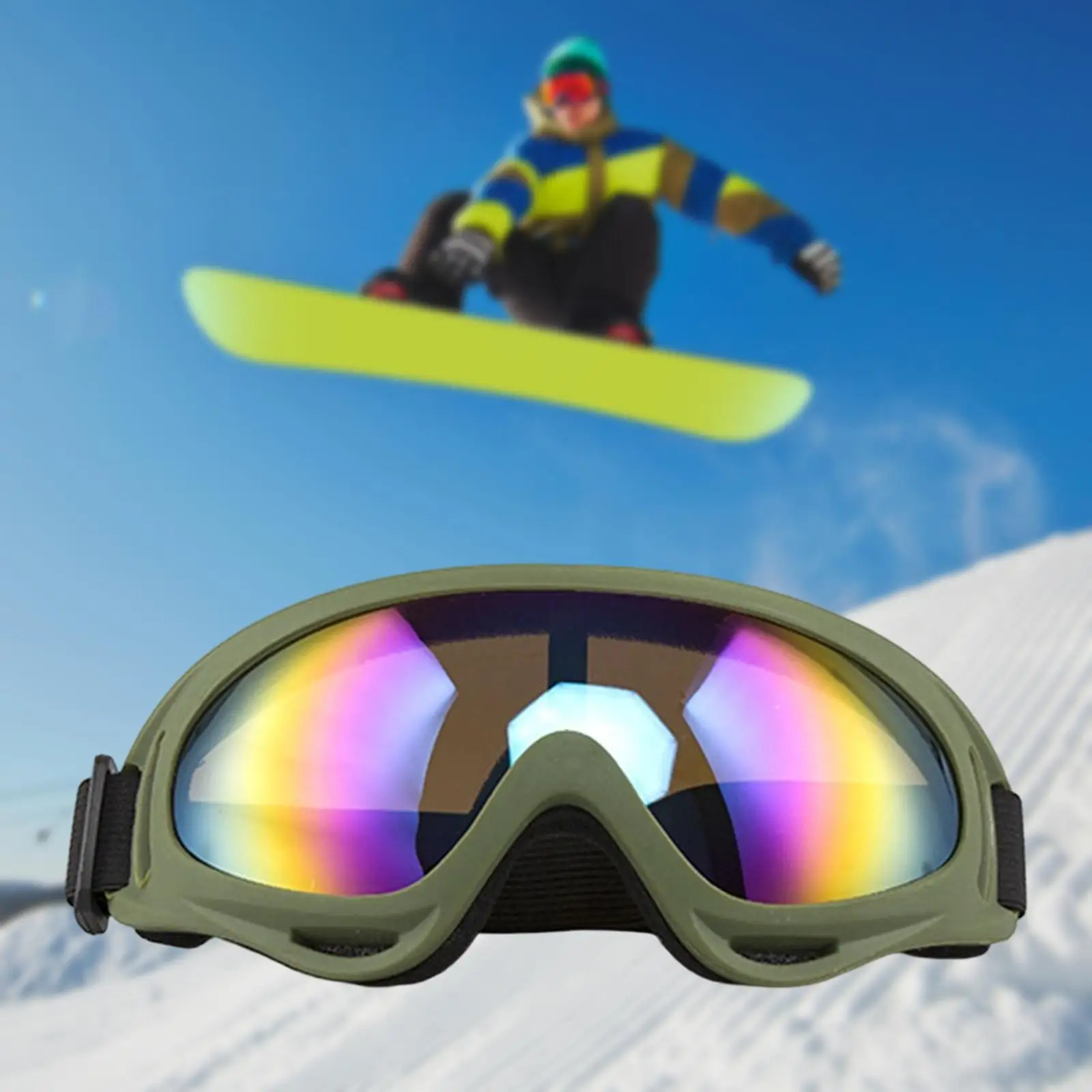 Outdoor Sports Ski Goggles with Adjustable Strap Windproof for Adult Skating