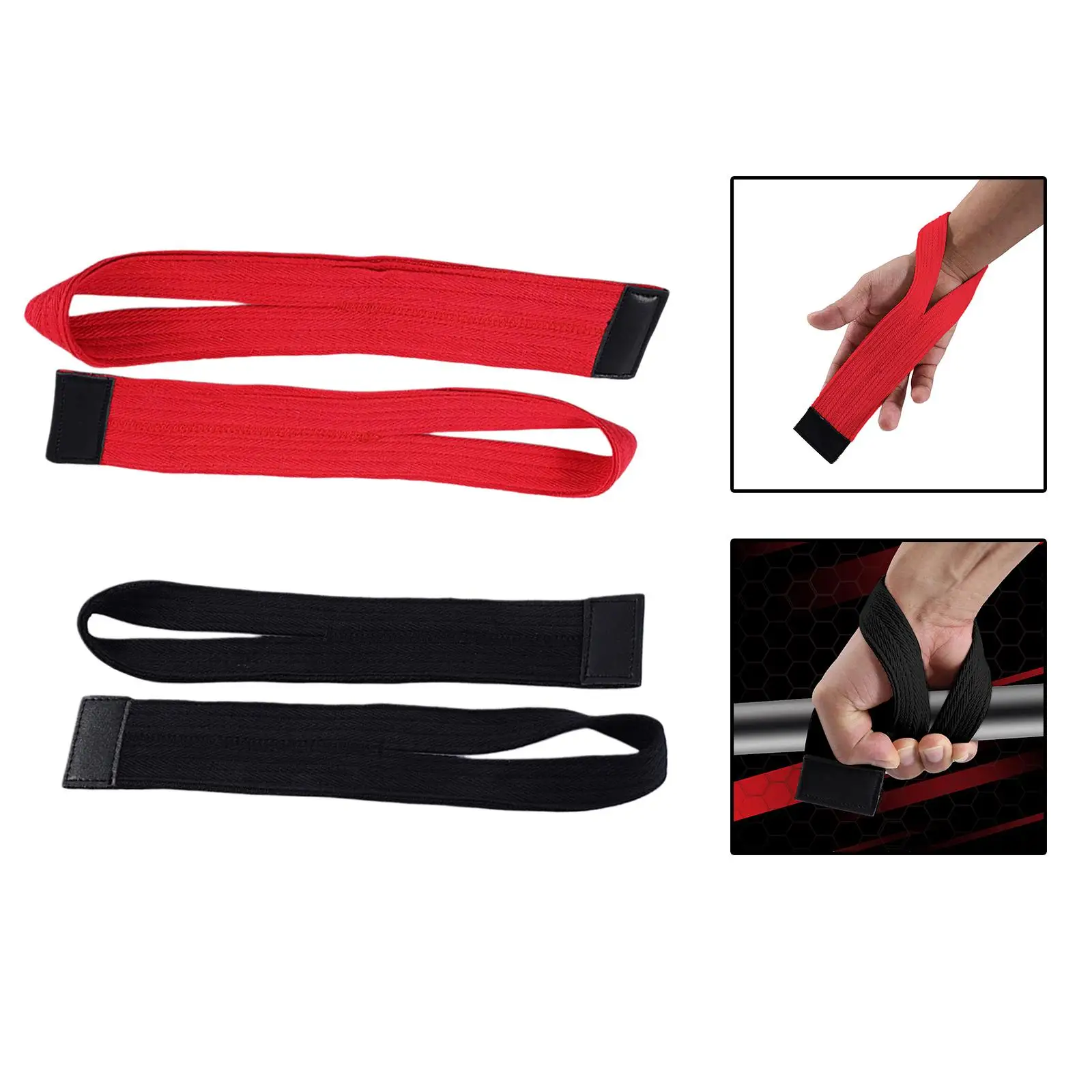 4Pcs Lifting Wrist Straps Barbells Power Protector for Powerlifting Strength Training Unisex