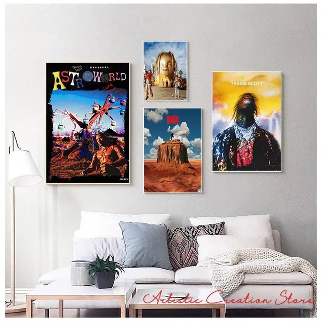 Travis Scott Wall Posters, Music Albums Cover Poster