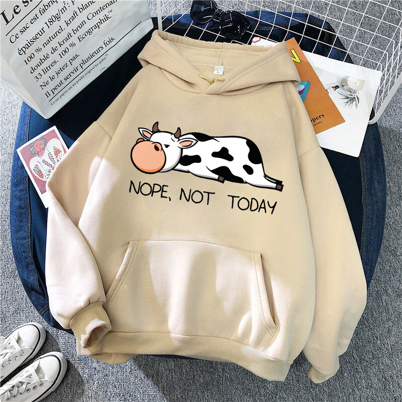 Streetwear, Moletons Kawaii, Primavera, Outono, Não, Hoje Não