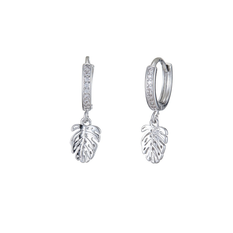 REETI 925 Silber Ohrringe Einfache Blatt Creolen Für Frauen Geschenk Ohrringe Modeschmuck Aretes de mujer – Detail 6