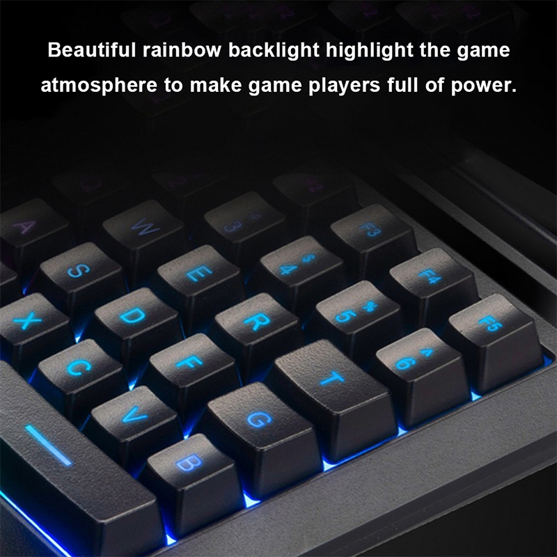 Title 4, 1pc Einhand Gaming Tastatur RGB Hintergrundbele...