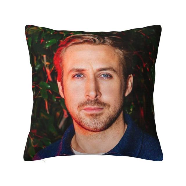 EMIGRESS Ryan Gosling Throw Pillow Covers Square Throw Pillow Case Print  Graphic Decorative Pillowcase for Bedroom Sofa Living Room 24X24