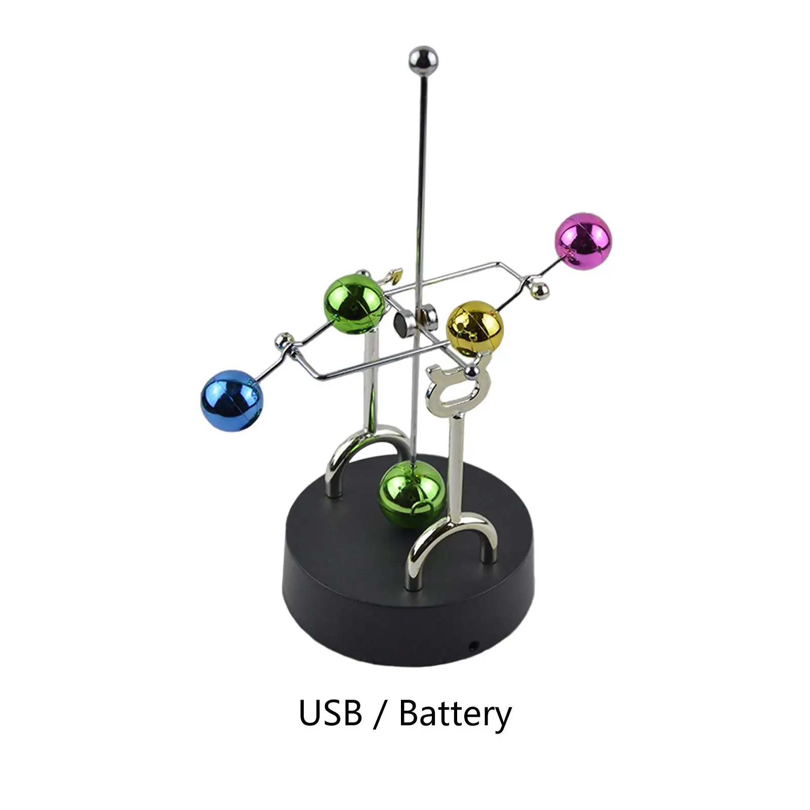 Electronic Perpetual Motion Desk Toy Revolving Balance Balls Physics Science Toy Christmas Gift Educational Toy For Children