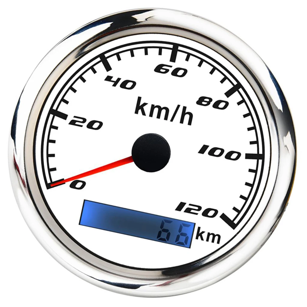 0-120KM/  Stainless Gauges for Sailboat Marine, White