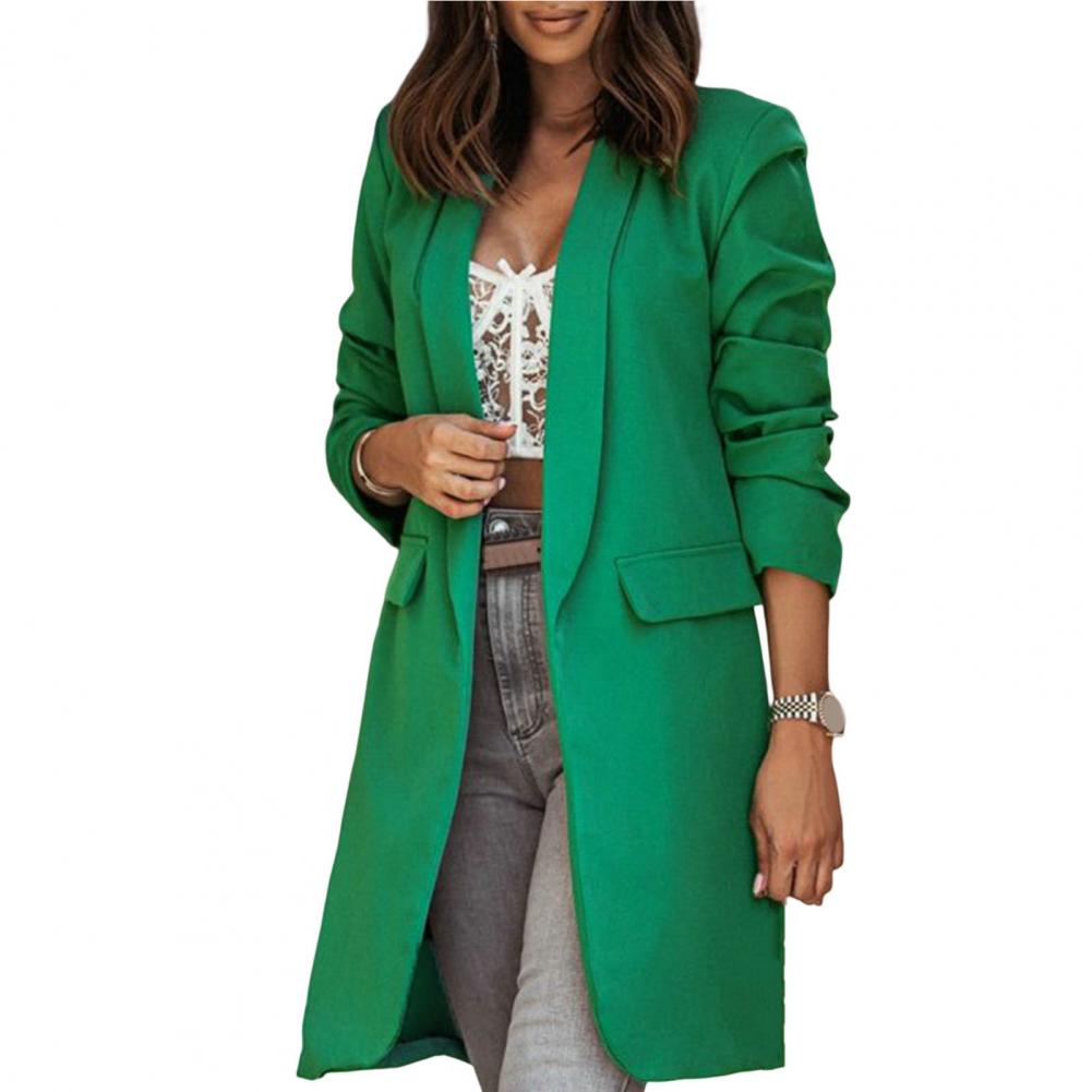 meados de comprimento oversized blazer feminino outono