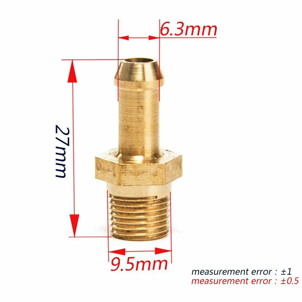 charger Compressor Brass Boost Nipple Hose Fitting for 1/8