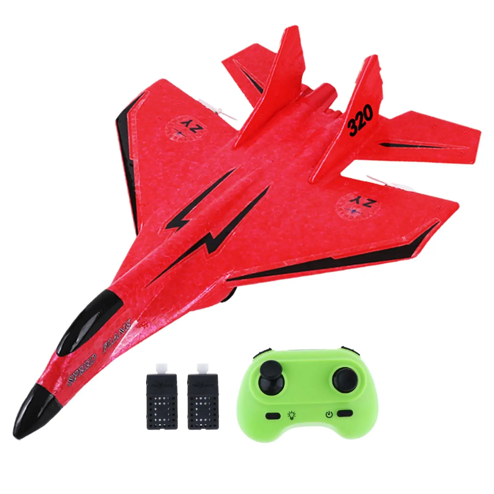 2 CH RC Plane with Light 2.4G Portable 2 Channel RC Glider Foam RC Airplane Jet