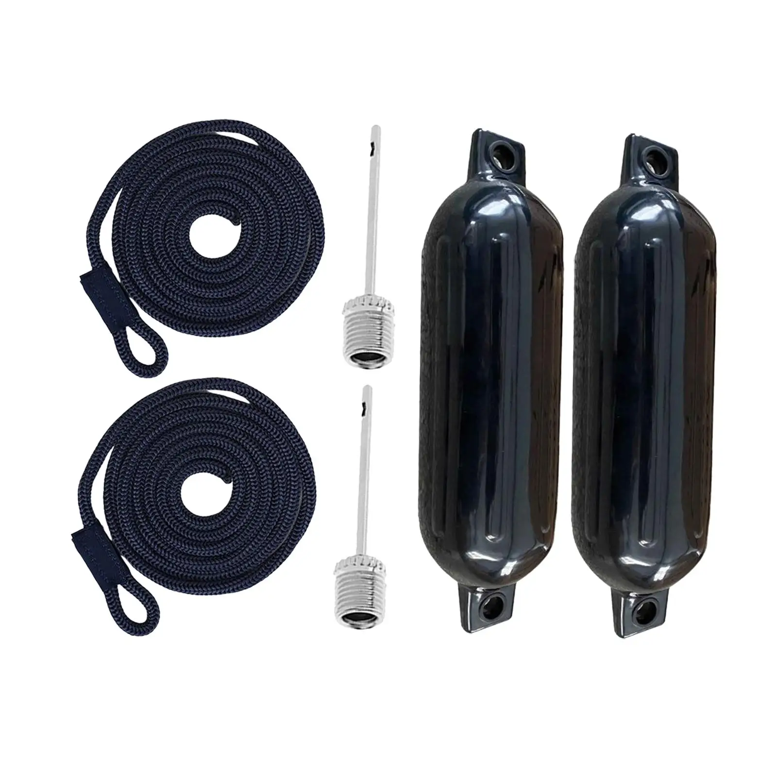 Marine Boat Fenders Boat Accessories with 2 Ropes Anti Collision Protector for Fishing Boats Docking Sailboats Pontoon