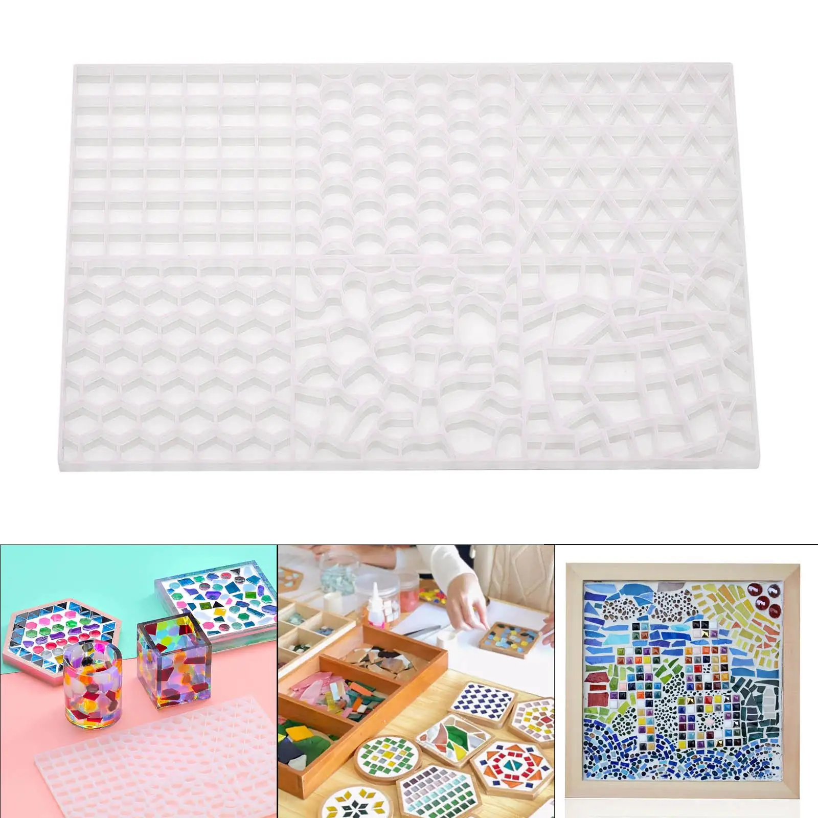 Irregular Mosaic Mold, Particle Silicone Jewelry Making, Craft Crafts Handmade Tool Art for DIY Coasters Wax Candle Epoxy