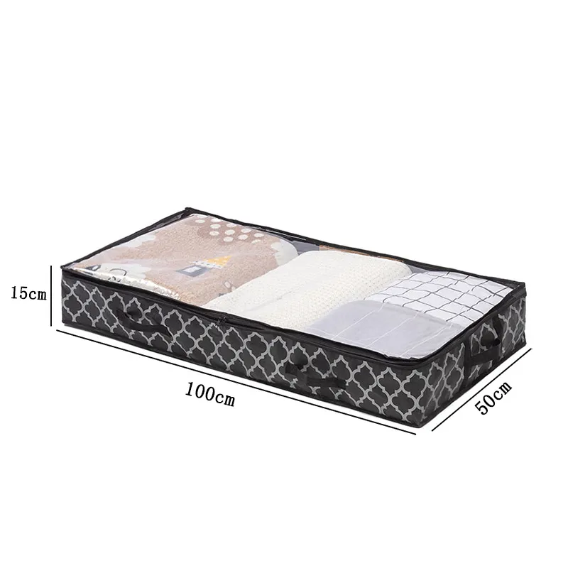 Description Picture 4 of itemUnder-bed Storage Bag Drawer Type Blanket Storage Box Cloth Art Clothes Under Bed Quilt Organizer Dustproof  storage organizer