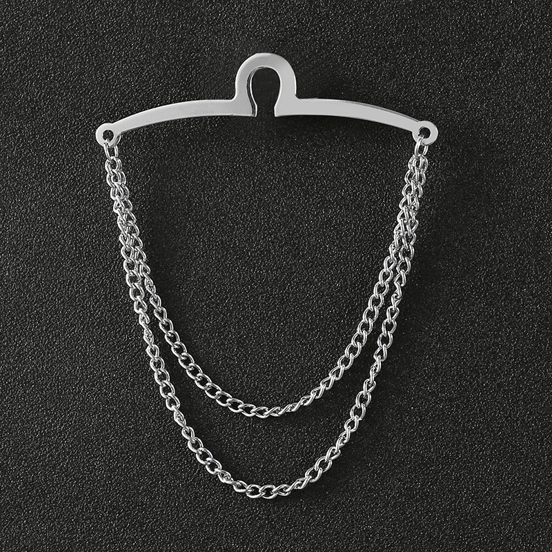 Krawatten Kette U-Kette Feste Windschutz Metall Brosche Pin Herren Krawatte Hemden Feste Kette Revers Kleid Hochzeit Party Krawatte Zubehör – Detail 4