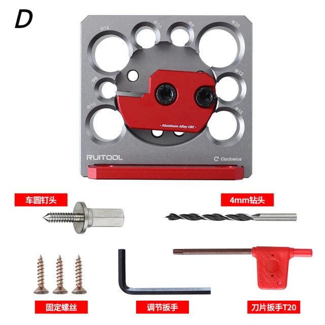 8mm-20mm Adjustable Dowel Maker Jig Carbide Woodworking Electric Drill  Milling Dowel Round Rod Auxiliary Tool with T20 wrench - AliExpress