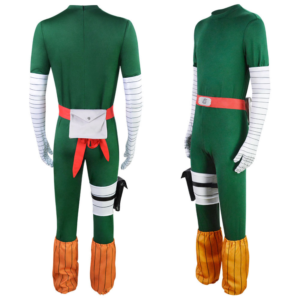 Anime Rock Lee Cosplay Costume Jumpsuit Outfit Full Set