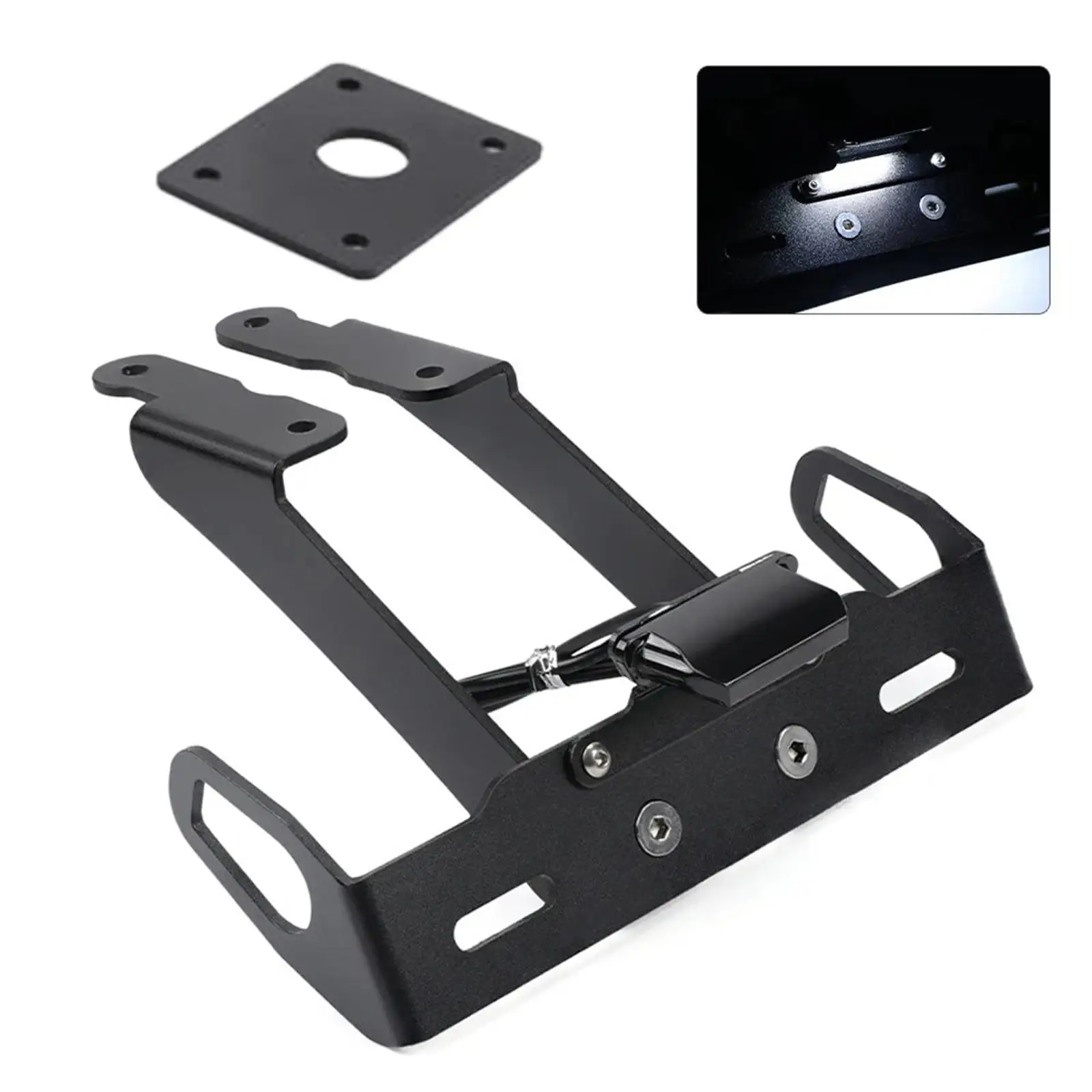 Motorcycle License Plate Holder with LED Light fit for Kawasaki Ninja 650