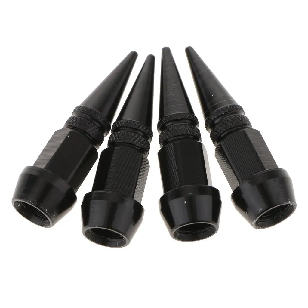 4 Pieces High Quality Aluminum Alloy Spike Wheel Tire Valve Stem Auto Car Truck Air Caps Covers 45mm