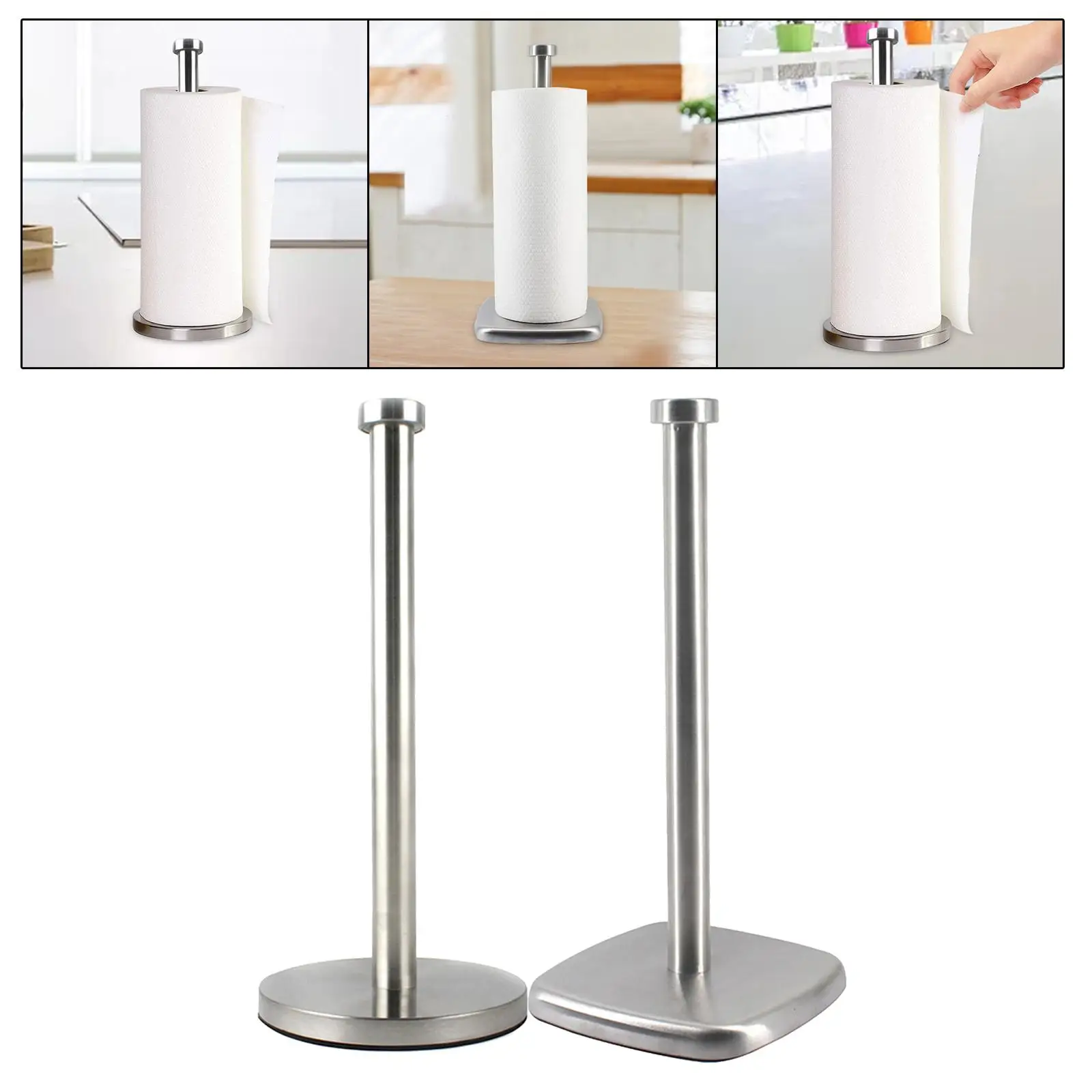Multifunctional Paper Towel Rack Storage Rack Organization Free Standing Countertop Roll stand Bathroom Restaurant
