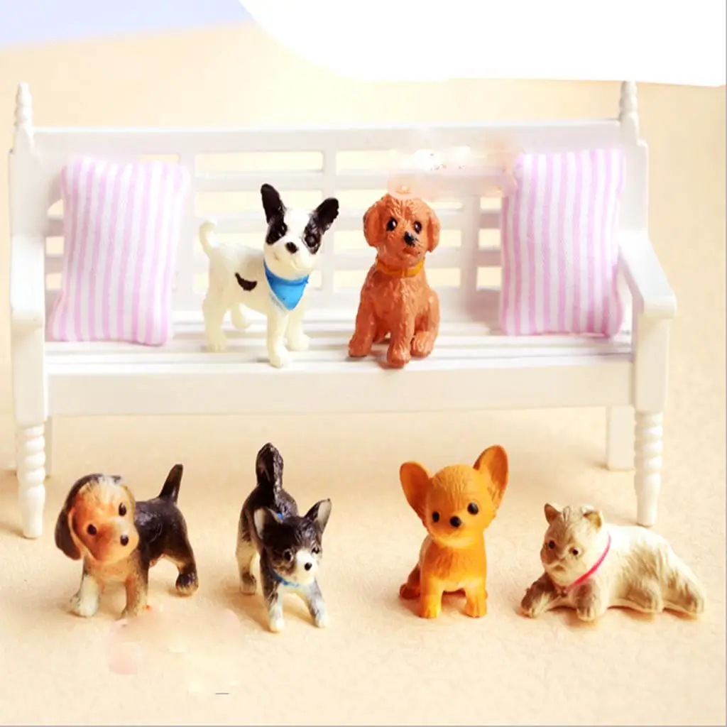 6 Pcs Solid  Animal Figures Toys for Kids, Children Simulation Ornaments Model  Decoration