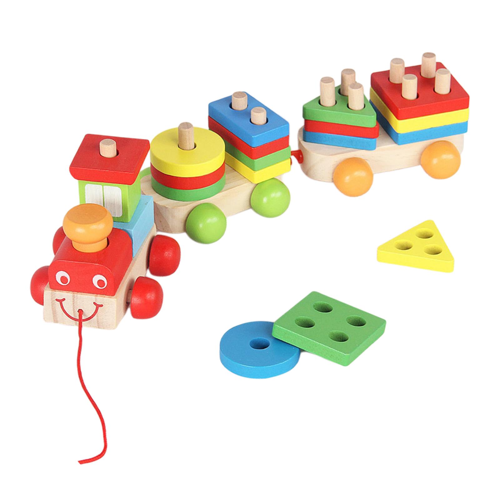 Wooden Matching Toy Developmental Toy Intelligence Toy Matching Puzzle Stacker for Preschool Kids Boy Girls Children Gift