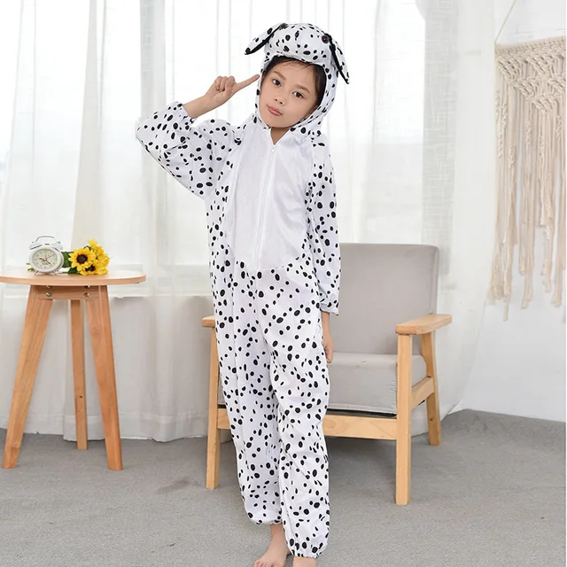 JXHJHBW Child Animal Funny Halloween Costumes Dalmatian Dog Costume Kids  Fancy Cosplay Jumpsuit - AliExpress