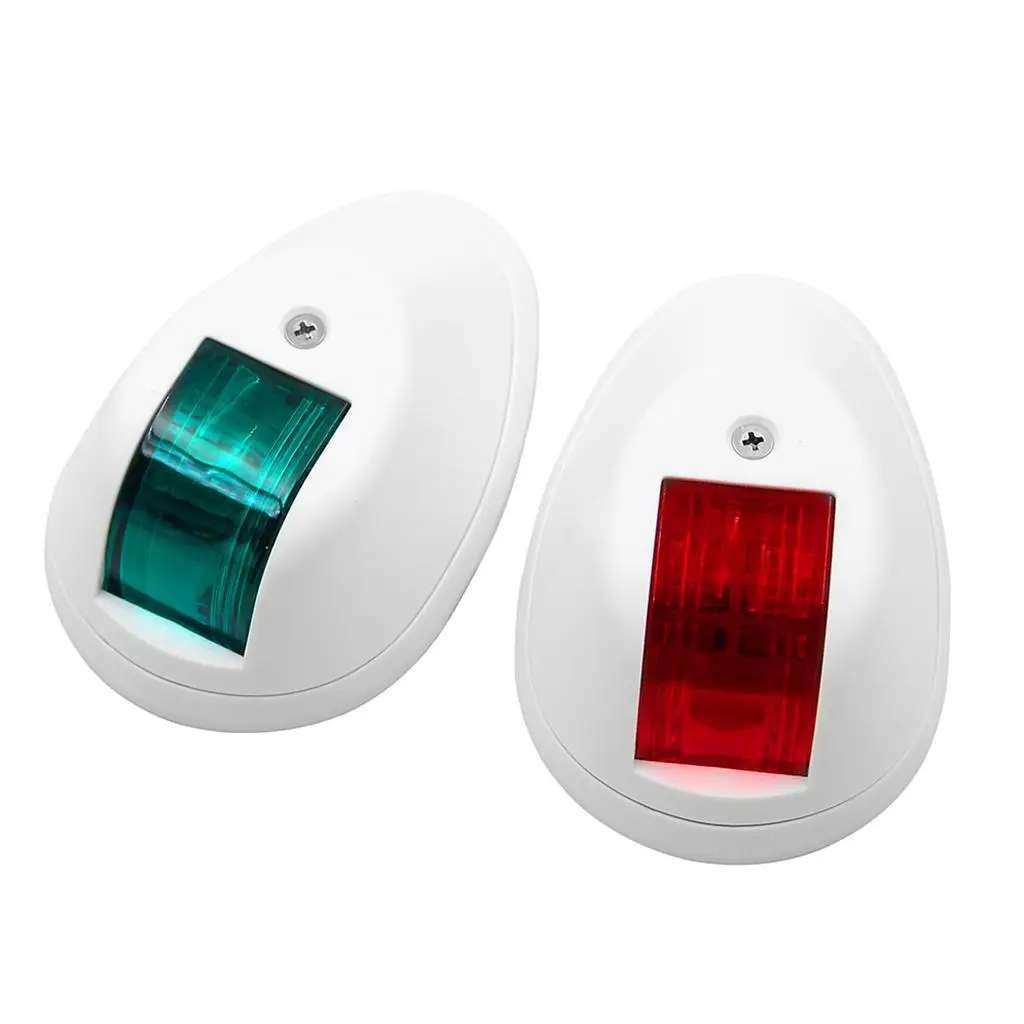 2-part 12V / 24V Boat LED Navigation Light Green / Red Position Light