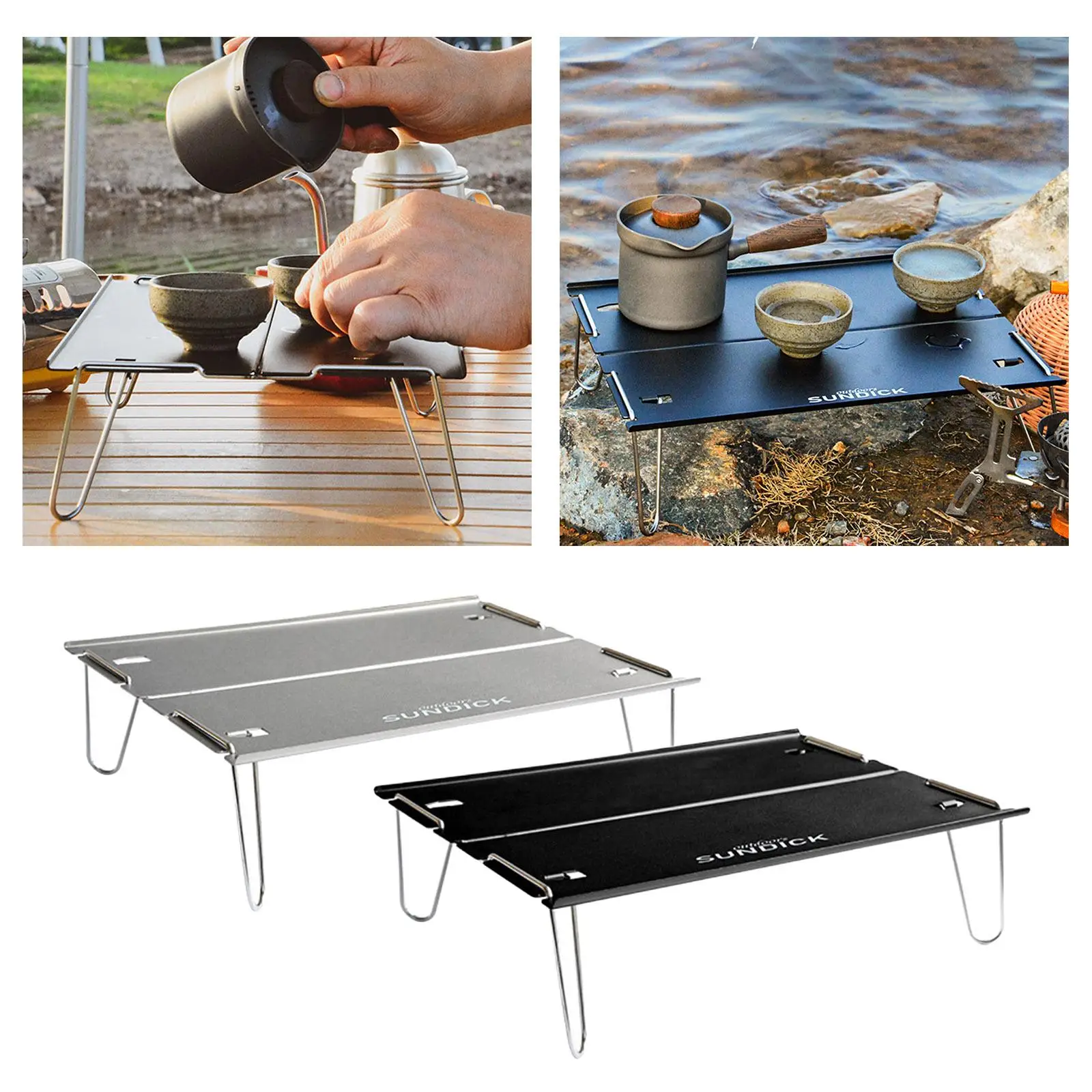 Outdoor Folding Table Camping Aluminium Alloy Picnic Table Waterproof -light Durable Foldable Table Desk