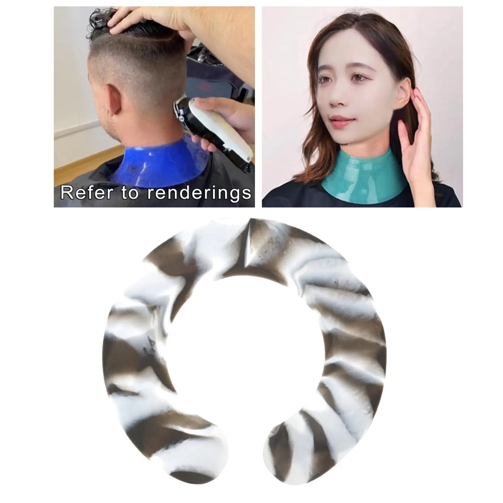 Silicone  Cutting Collar Professional Adjustable Waterproof Shawl Guard Tool  for Haircut Salon  Women