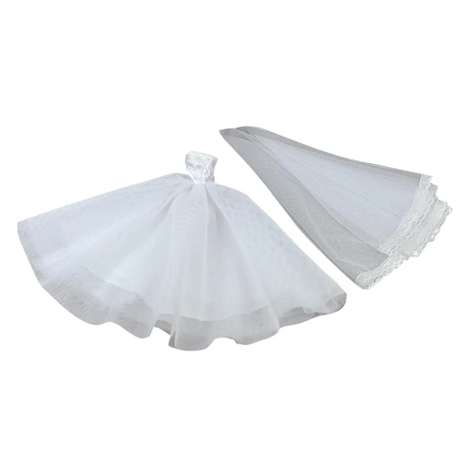 Fashion 1:6 Doll Girl Wedding Dress Clothing Kit for 12inch Dolls Dress