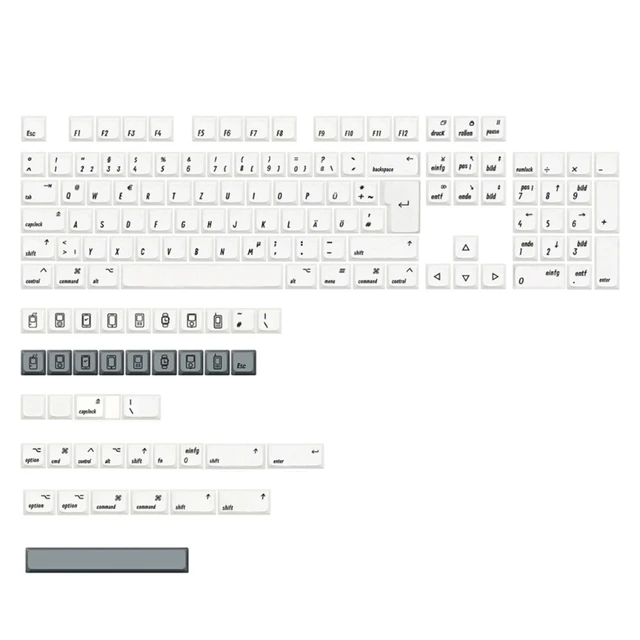 Xda Keycaps Mac-iso Diseño Keycap Set Pbt Dye-sub de alta calidad para  mecánica