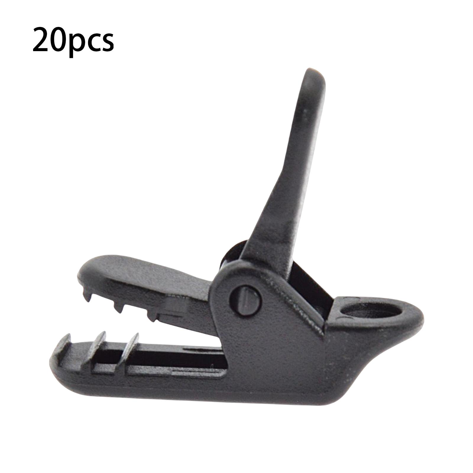 20x Camping Tent Clamps Canopy Buckle Awning Holder Tarp Clip for Caravan Canopies Boat Cover Car Covers Tarpaulin Wind Rope