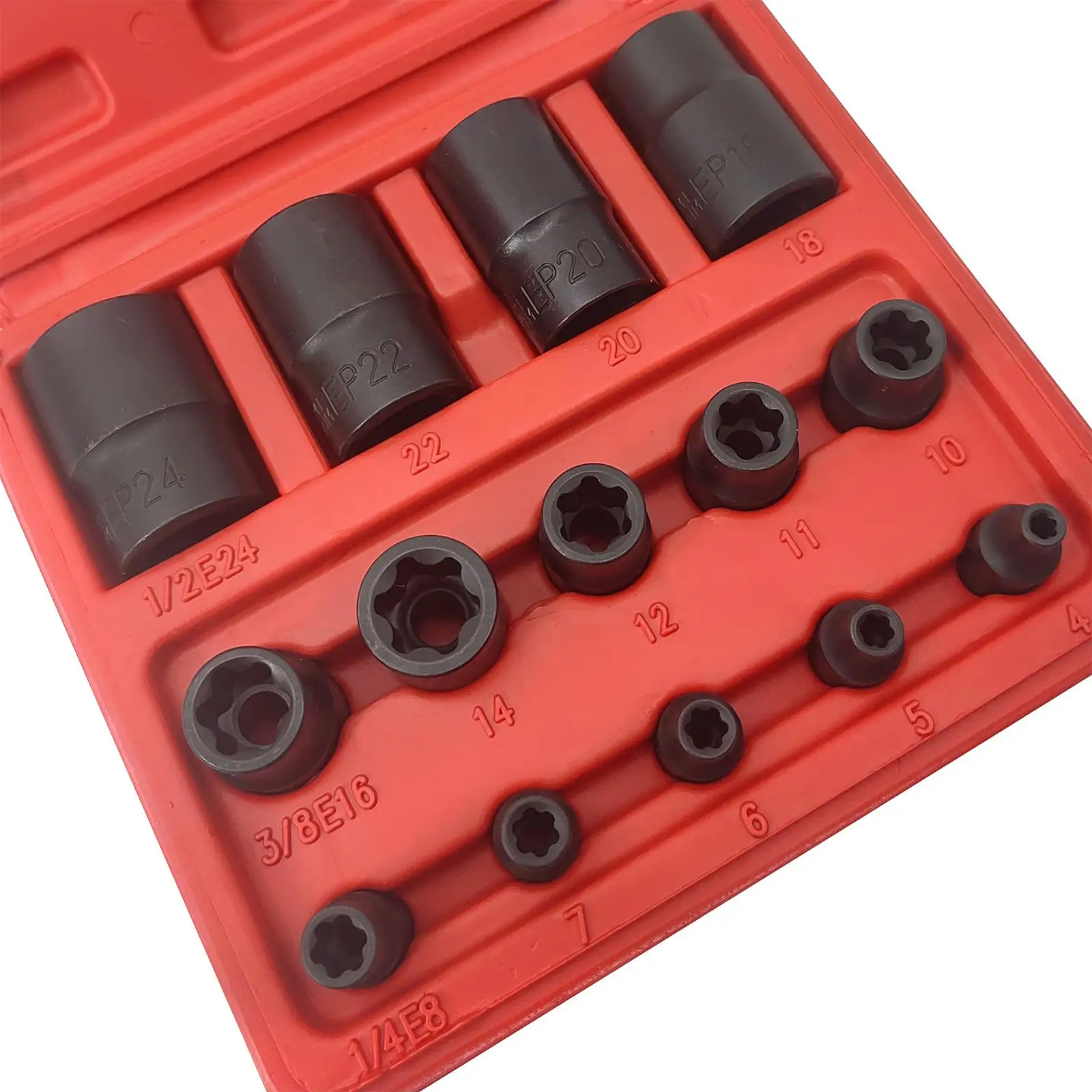 Socket Set, 1/4inch-Socket Set, Steel External Socket Set Portable 1/2inch EP18-Ep24