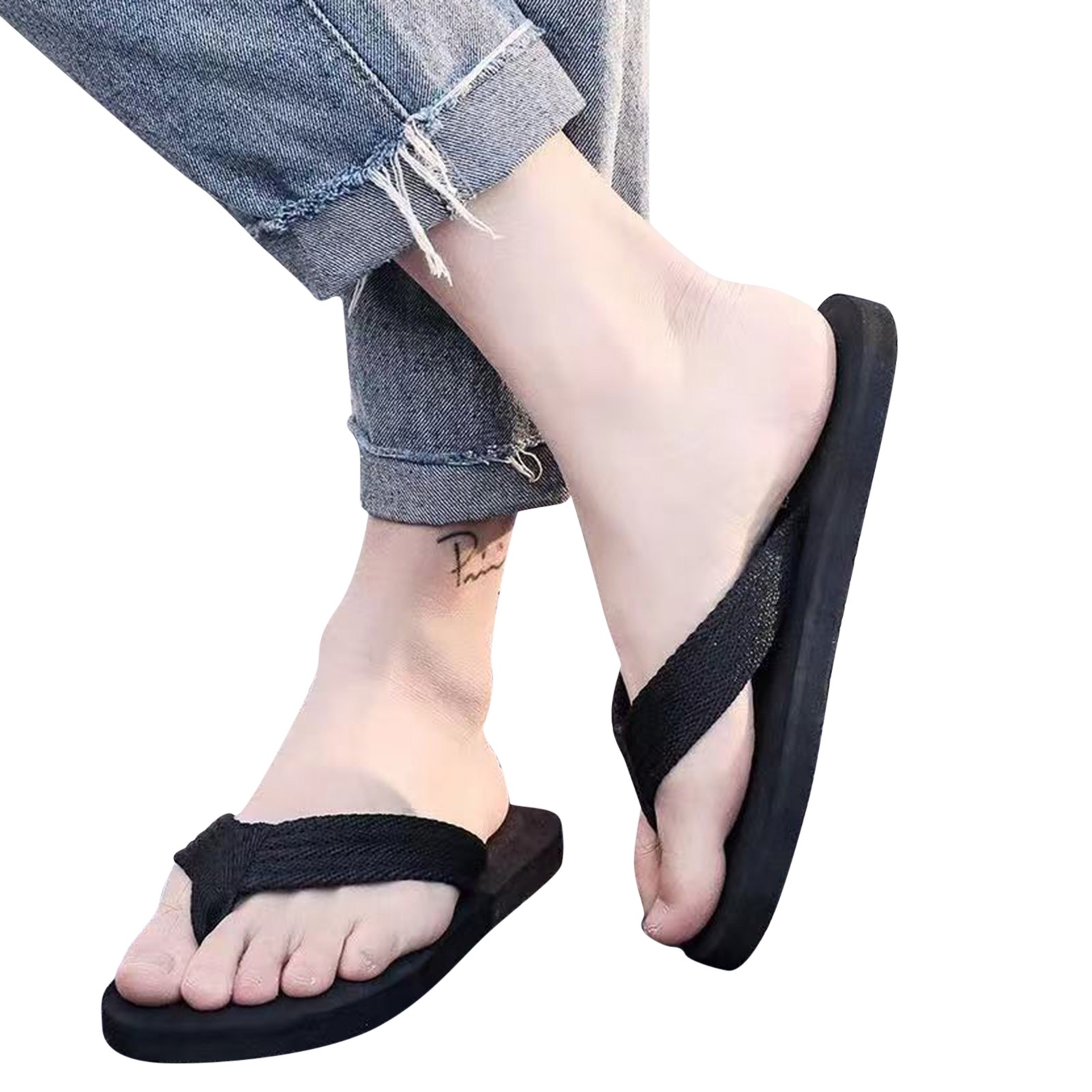 Title 3, New Sliders Beach Flip Flops For Men Shoes Fash...