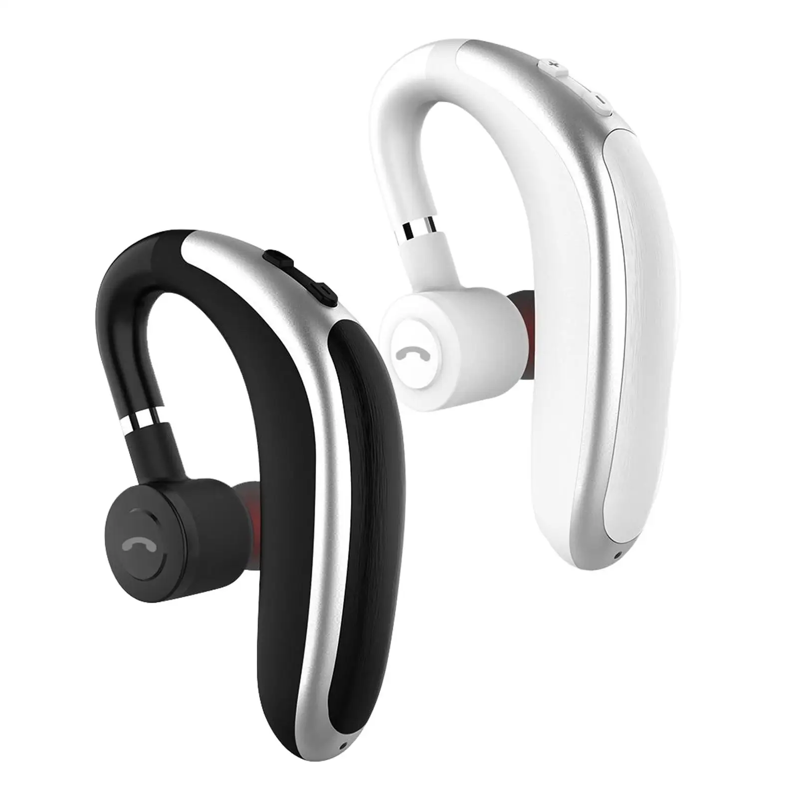 Single Ear Hook Bluetooth Headset Stereo Hands Free Portable Earphone in Ear Earbud Bluetooth Earpiece for Sports Driving Office