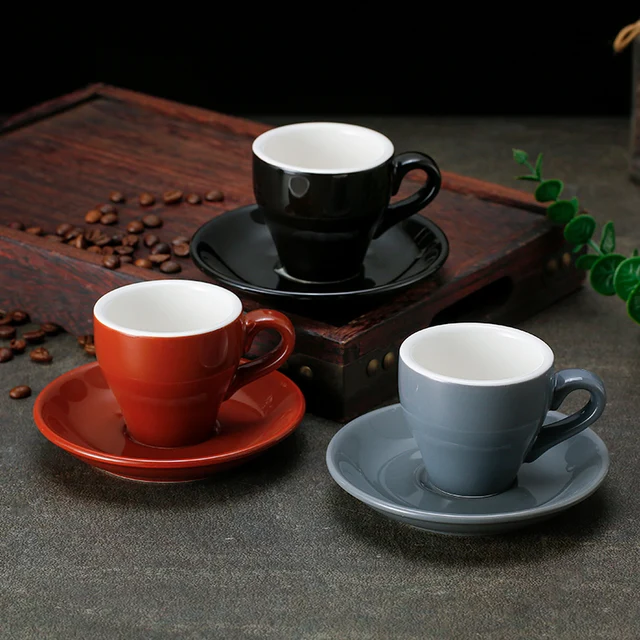 Personalized Pretty Espresso Cup and Saucer Set – CharlaNotes