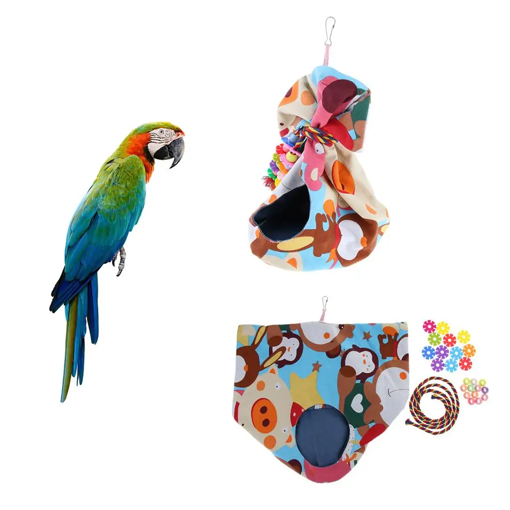 Amagogo Bird Parrot Budgie Lovebird Cotton Hammock Bed Nest