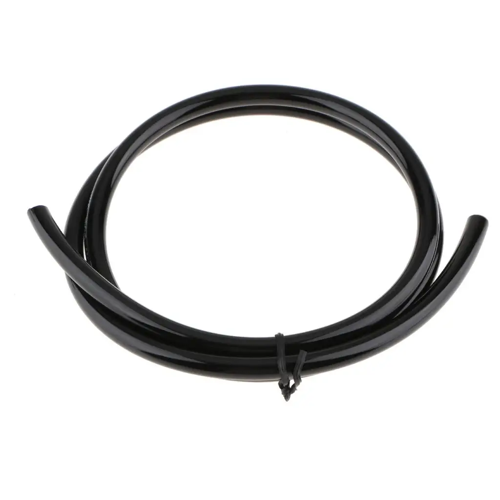 2X 1M Rubber Petrol Fuel Line Oil Tubing Hose Pipe Tube 5mmx8mm Black