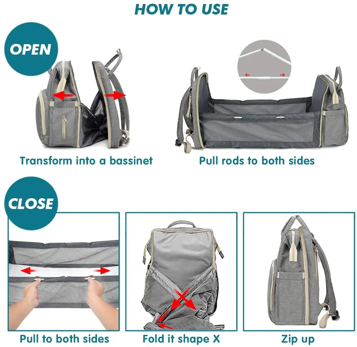 TOKOMOM™ HDD Diaper Bag Backpack