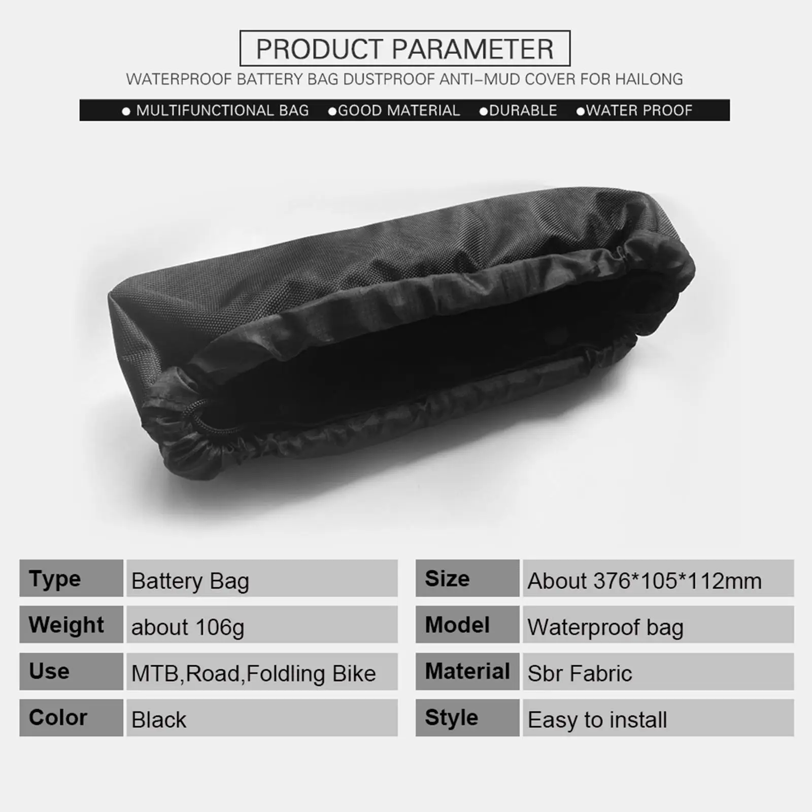 Dustproof Battery Protective Cover Accs Wear Resistant Cloth Weather Protection