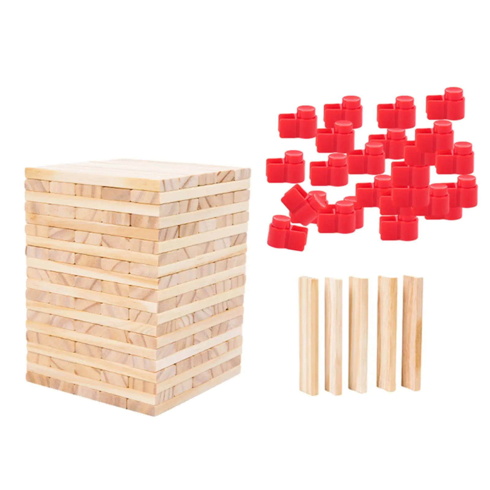 100Pcs Wooden Blocks Stacking Game Board Games for New Year Festival Parties