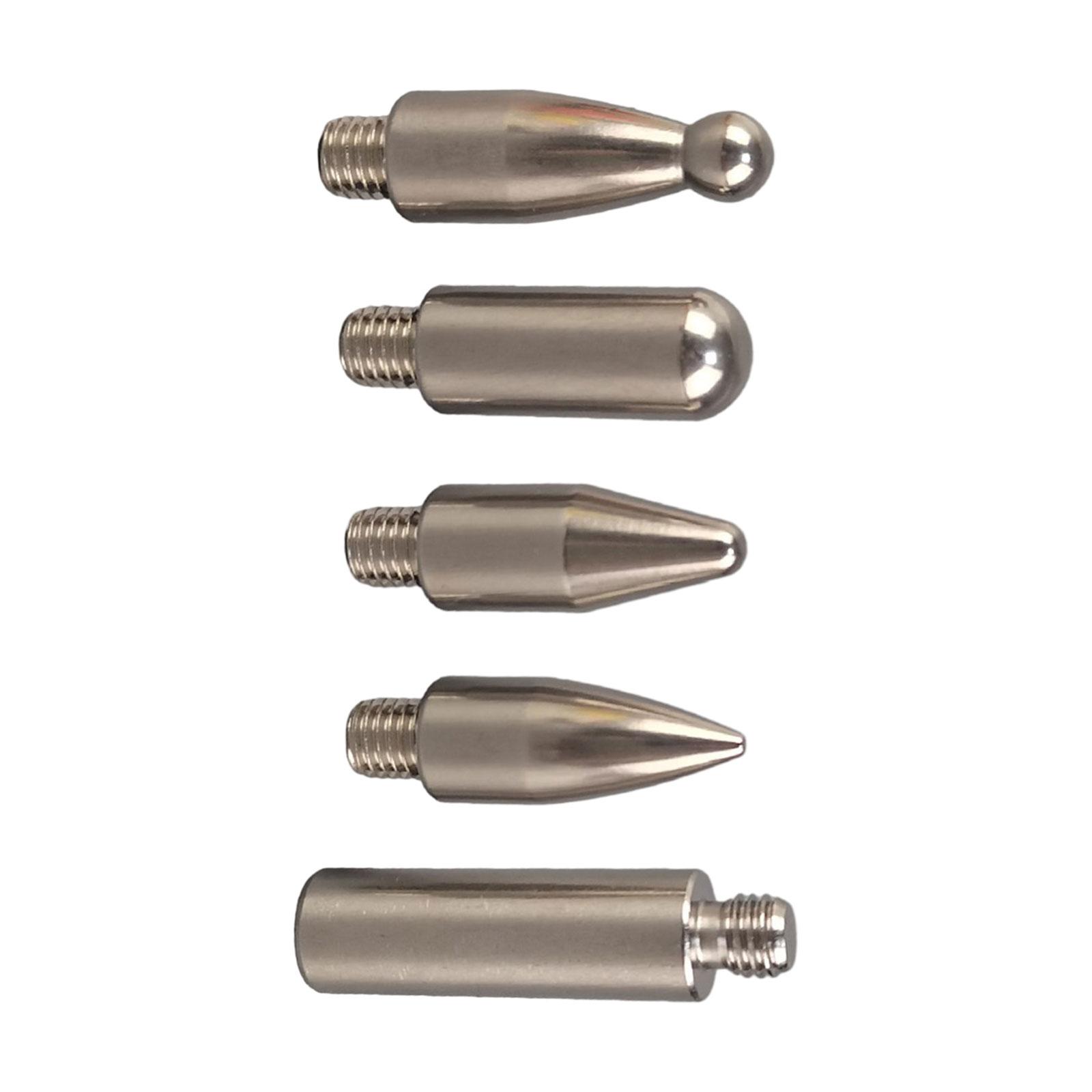5 Pieces Cars Denting Hook Tips M8 Universal Dent Repair Pen Heads for Motorcycles Metal Plate Washing Machines Auo Dent