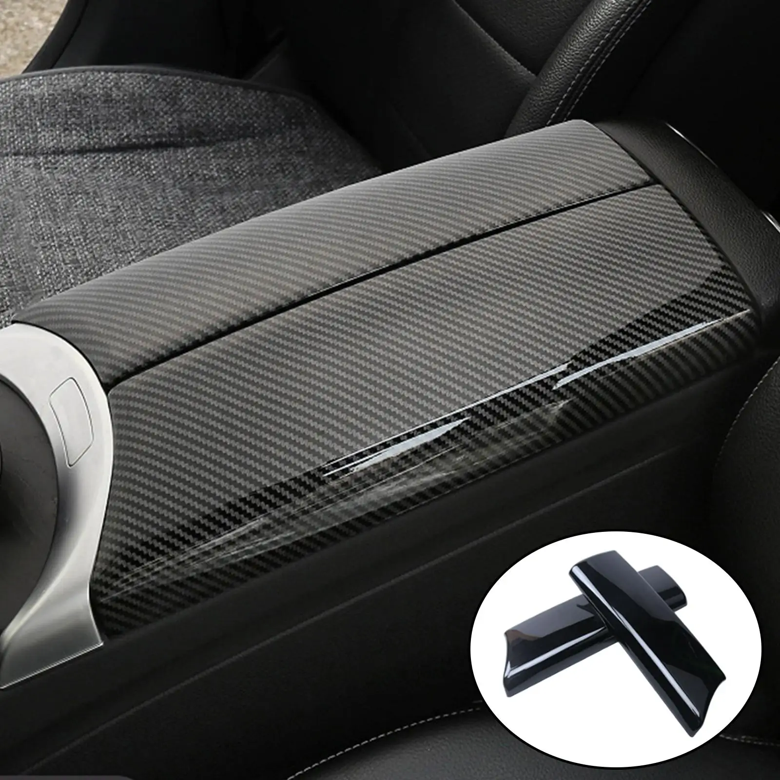 ABS Center Armrest Strip Cover Interior Center Protection Trim for Mercedes C Class W205 GLC x253 15-21 Prevent Scratches Decor